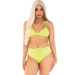 LEG AVENUE - TOP & BRAGAS CON TIRANTES AMARILLO LEG AVENUE SETS
