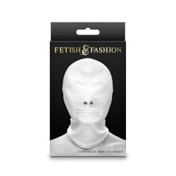 NS NOVELTIES - FETISH & FASHION PASAMONTAÑAS COMPLETO CON CREMALLERA NYLON BLANCO NS NOVELTIES 2