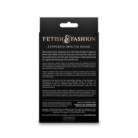 NS NOVELTIES - FETISH & FASHION PASAMONTAÑAS COMPLETO CON CREMALLERA NYLON BLANCO NS NOVELTIES