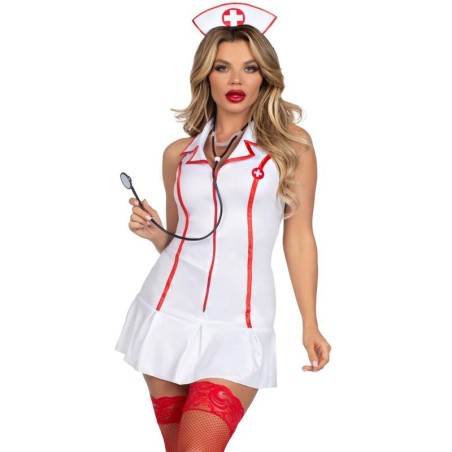LEG AVENUE - DISFRAZ ENFERMERA JEFA BLANCO S/M LEG AVENUE COSTUMES