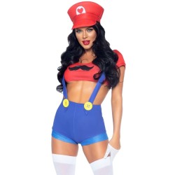 LEG AVENUE - DISFRAZ SEXY MARIO BROS ROJO/AZUL S LEG AVENUE COSTUMES