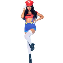 LEG AVENUE - DISFRAZ SEXY MARIO BROS ROJO/AZUL S LEG AVENUE COSTUMES 2