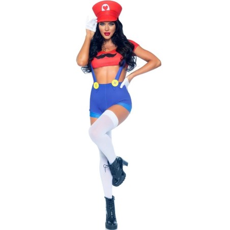 LEG AVENUE - DISFRAZ SEXY MARIO BROS ROJO/AZUL S LEG AVENUE COSTUMES