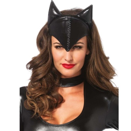 LEG AVENUE - MÁSCARA DE MUJER FELINA NEGRO LEG AVENUE ACCESSORIES