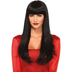 LEG AVENUE - PELUCA PELO LARGO CON FLEQUILLO NEGRO LEG AVENUE ACCESSORIES