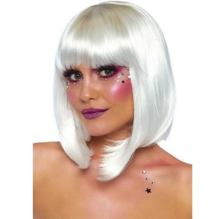 LEG AVENUE - PELUCA CORTE BOB FOSFORESCENTE BLANCO LEG AVENUE ACCESSORIES