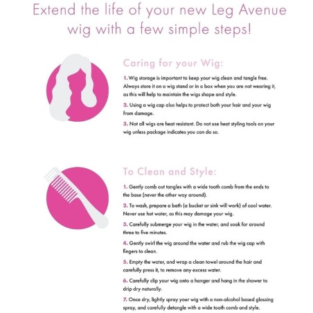 LEG AVENUE - PELUCA CORTE BOB FOSFORESCENTE BLANCO LEG AVENUE ACCESSORIES