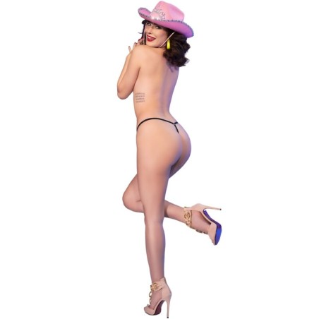 CHILIROSE - CR 4836 TANGA KISS ME NEGRO L/XL CHILIROSE PANTIES & THONGS