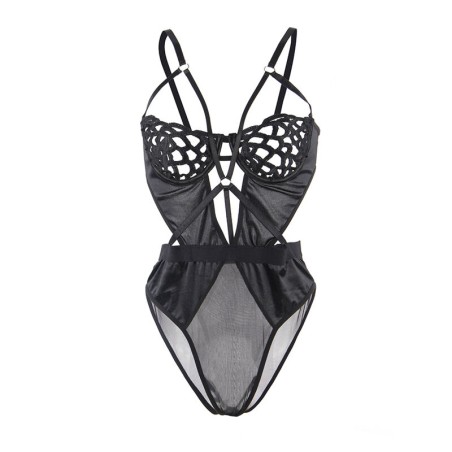 SUBBLIME - 954055 BODY SEXY DE ENCAJE NEGRO S/M SUBBLIME BODYSTOCKINGS