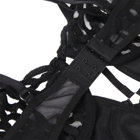 SUBBLIME - 954055 BODY SEXY DE ENCAJE NEGRO S/M SUBBLIME BODYSTOCKINGS