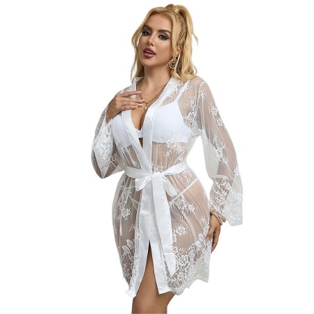 SUBBLIME - 954369 CAMISÓN DE MANGA LARGA CON DISEÑO FLORAL BLANCO S/M SUBBLIME BABYDOLLS