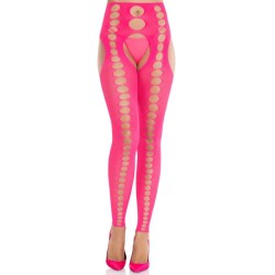 LEG AVENUE - MEDIAS OPACAS SIN TIRANTES Y COSTURAS ROSA NEÓN LEG AVENUE HOSIERY
