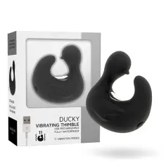BLACK&SILVER - DEDAL PATO ESTIMULADOR DE SILICONA RECARGABLE DUCKYMANIA 2