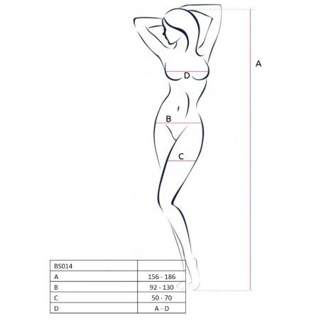 PASSION - WOMAN BS014 BODYSTOCKING BLANCO TALLA ÚNICA PASSION WOMAN BODYSTOCKINGS