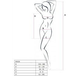PASSION - WOMAN BS026 BODYSTOCKING ESTILO VESTIDO NEGRO TALLA ÚNICA PASSION WOMAN BODYSTOCKINGS 2