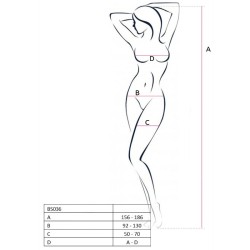 PASSION - WOMAN BS036 BODYSTOCKING BLANCO TALLA ÚNICA PASSION WOMAN 2
