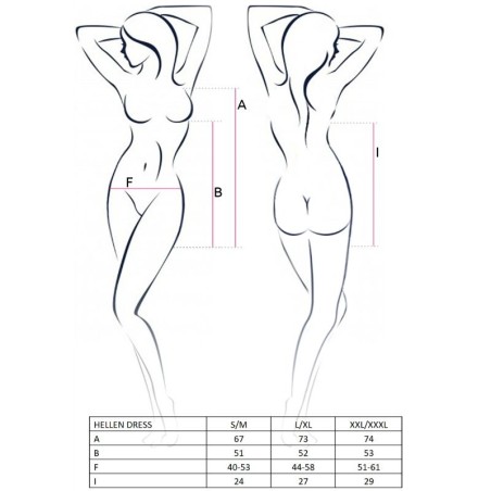 PASSION - WOMAN HELLEN VESTIDO Y TANGA TALLA S/M PASSION WOMAN SETS