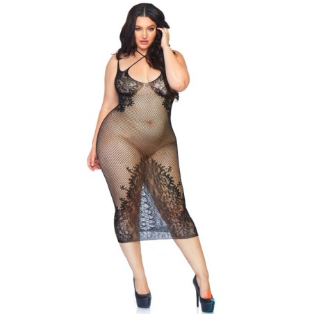 LEG AVENUE - VESTIDO EN CUERPO DE RED 1X-2X LEG AVENUE DRESSES