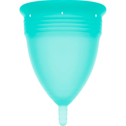 STERCUP - COPA MENSTRUAL FDA SILICONA AQUAMARINA - TALLA L STERCUP