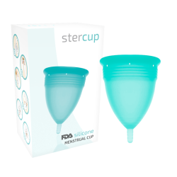 STERCUP - COPA MENSTRUAL FDA SILICONA AQUAMARINA - TALLA L STERCUP 2