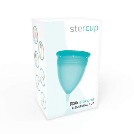 STERCUP - COPA MENSTRUAL FDA SILICONA AQUAMARINA - TALLA L STERCUP