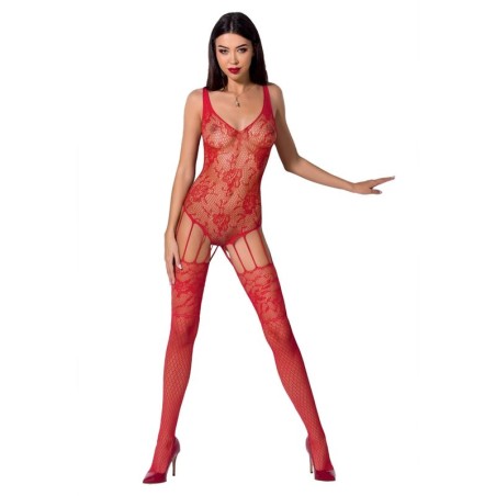 PASSION - WOMAN BS074 BODYSTOCKING TALLA ÚNICA ROJO PASSION WOMAN