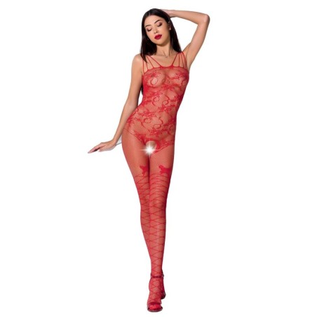 PASSION - WOMAN BS076 BODYSTOCKING TALLA ÚNICA ROJO PASSION WOMAN