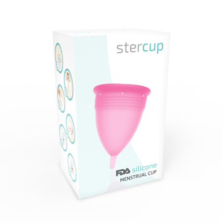 STERCUP - COPA MENSTRUAL FDA SILICONA ROSA - TALLA S STERCUP