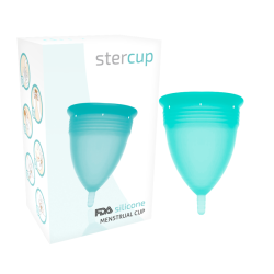 STERCUP - COPA MENSTRUAL FDA SILICONA AQUAMARINA - TALLA S STERCUP 2
