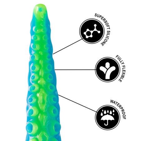 EPIC - SCYLLA DILDO TENTÁCULO FINO FLUORESCENTE TAMAÑO PEQUEÑO EPIC