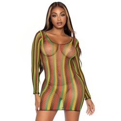 LEG AVENUE - MINIVESTIDO DE RED RASTAS TALLA ÚNICA LEG AVENUE DRESSES