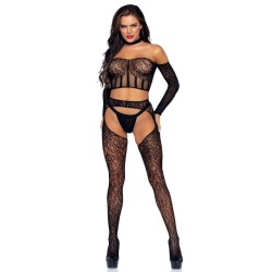 LEG AVENUE - SET TRES PIEZAS TALLA ÚNICA LEG AVENUE BODYSTOCKINGS 2