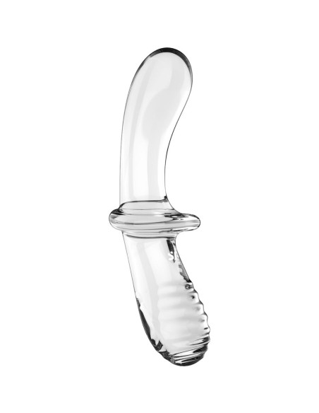 SATISFYER - DOUBLE CRYSTAL DILDO TRANSPARENTE 
