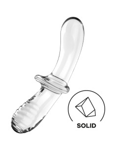 SATISFYER - DOUBLE CRYSTAL DILDO TRANSPARENTE