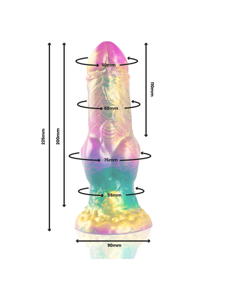 EPIC - IRIS DILDO CON TESTÍCULOS ARCOÍRIS DE PLACER 