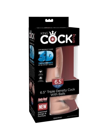 KING COCK - DILDO TRIPLE DENSIDAD 14 CM 