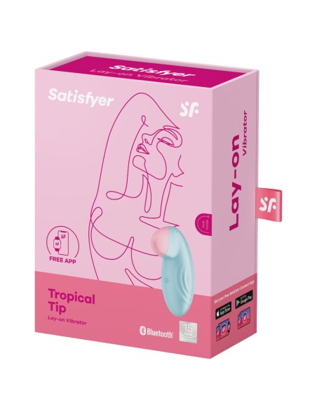 SATISFYER - TROPICAL TIP VIBRADOR LAY-ON AZUL 