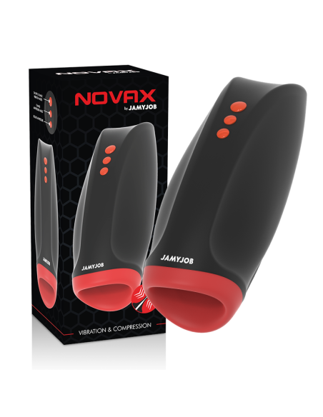 JAMYJOB - NOVAX MASTURBADOR CON VIBRACIÓN Y COMPRESIÓN 
