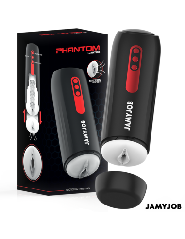 JAMYJOB - PHANTOM MASTURBADOR VAGINA AUTOMÁTICO 5 MODOS SUCCIONADOR Y EMPUJE 