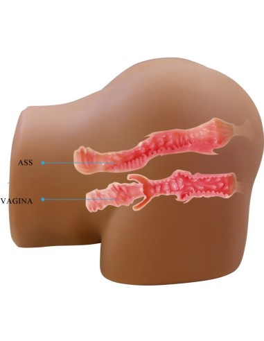 CRAZY BULL - GERIANN TRASERO FEMENINO REALISTA VIBRADOR & SUCCIONADOR CON SONIDO 5.5 KG 