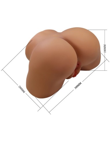 CRAZY BULL - GERIANN TRASERO FEMENINO REALISTA VIBRADOR & SUCCIONADOR CON SONIDO 5.5 KG 