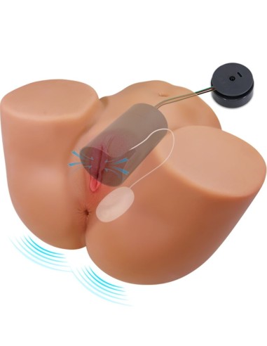 CRAZY BULL - ILANA TRASERO FEMENINO REALISTA VIBRADOR & SUCCIONADOR CON SONIDO 6.8 KG 