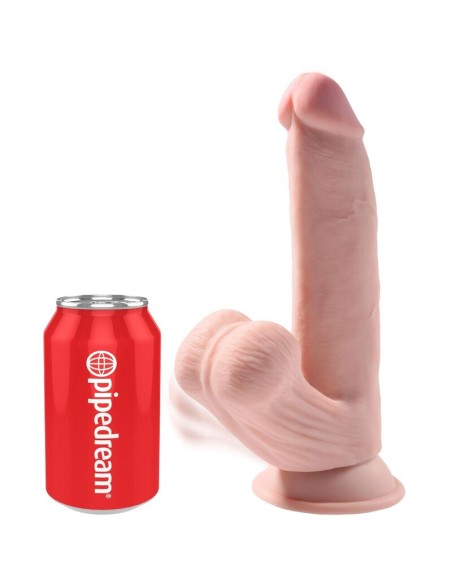 KING COCK - PLUS 3D DILDO SWINGING BALLS 24.5 CM NATURAL 