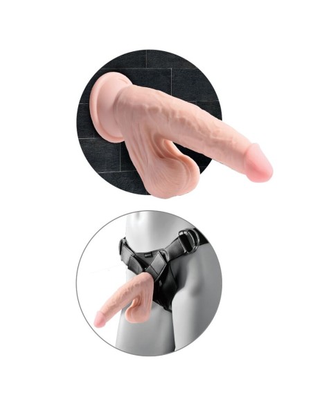 KING COCK - PLUS 3D DILDO SWINGING BALLS 24.5 CM NATURAL 