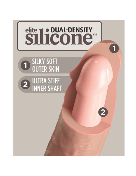 KING COCK - ÉLITE DILDO REALÍSTICO SILICONA 20.3 CM 
