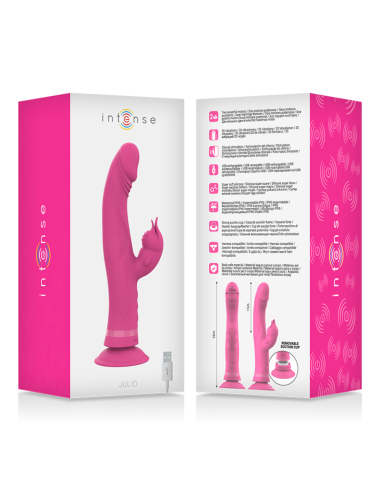 INTENSE - JULIO VIBRADOR RABBIT SILICONA ROSA 