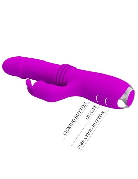 PRETTY LOVE - DOROTHY VIBRADOR CONEJO RECARGABLE MORADO 