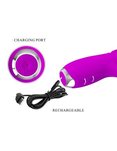 PRETTY LOVE - DOROTHY VIBRADOR CONEJO RECARGABLE MORADO 