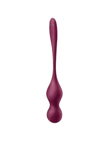 SATISFYER - LOVE BIRDS VARY BOLAS VIBRADORES APP GRATUITA ROJO VINO 