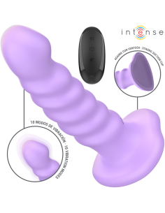 INTENSE - BRENDA VIBRADOR TALLA M DISEÑO EN ESPIRAL 10 VIBRACIONES MORADO CONTROL REMOTO